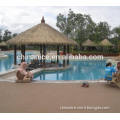 Rustic Gazebo with Thatched Roof in Lavish Hotel Resort Gorgeous Beach Umbrella